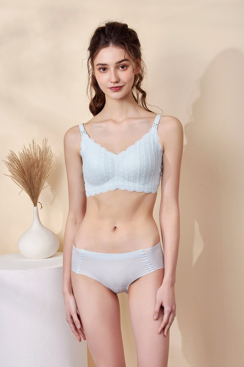 Nursing Bras for Breastfeeding, Natural Shape Breastfeeding Bra, Seamless Pregnancy Bra Jelly Strip Support Comfort
