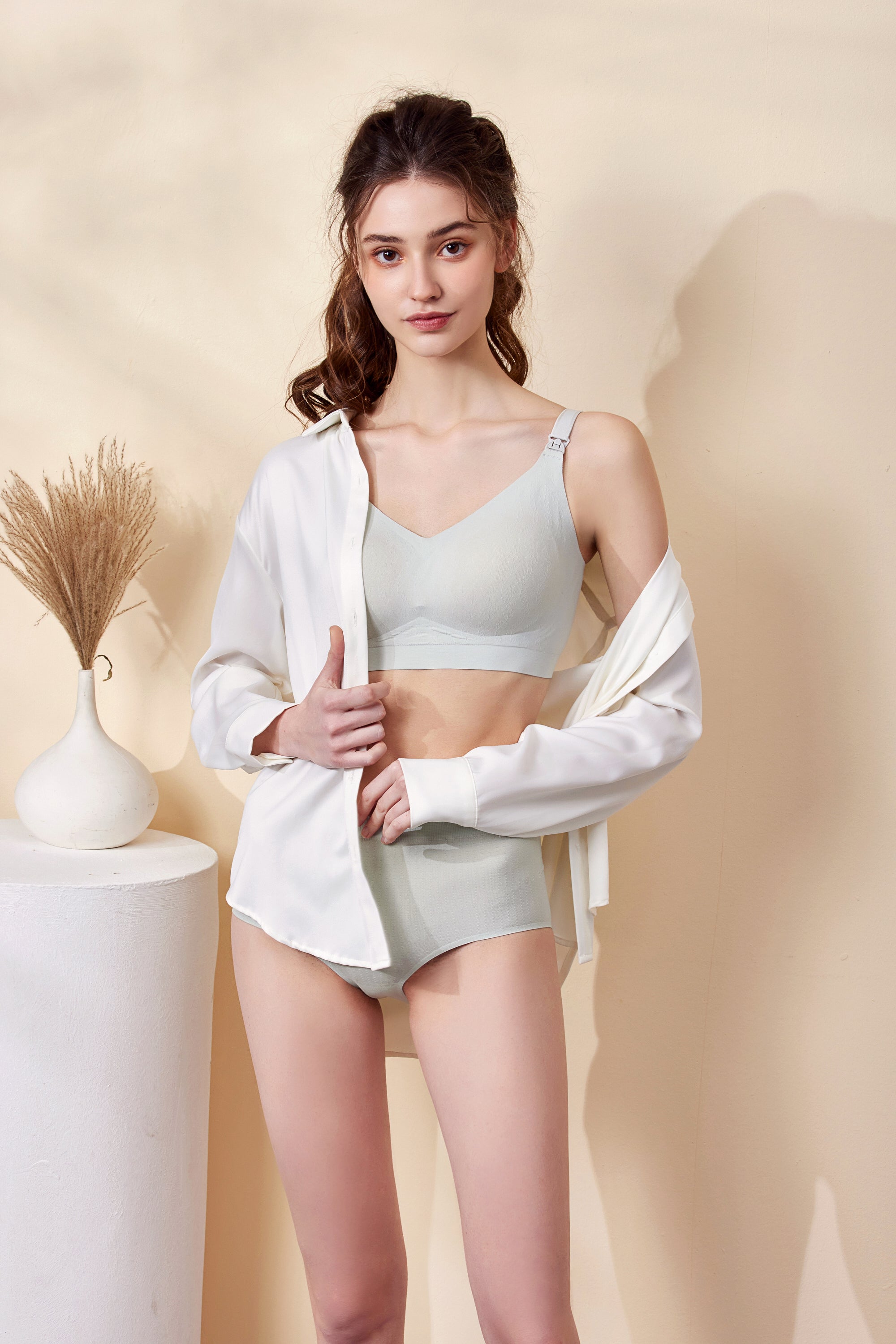 Silk Seamless Nursing Bra for Breastfeeding, Wireless Maternity Bra